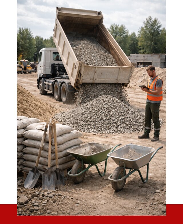 Доставка нерудных материалов в Сосновоборске от 1241 руб. | ПРОНЕРУДСсб