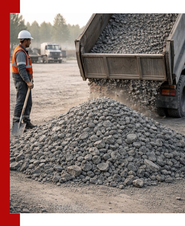 Гранитный щебень фракции 100–201 для строительства в Сосновоборске