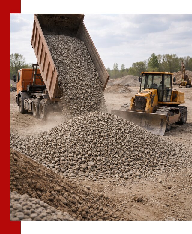 Доставка гравийного щебня фракции 40-70 в Сосновоборске