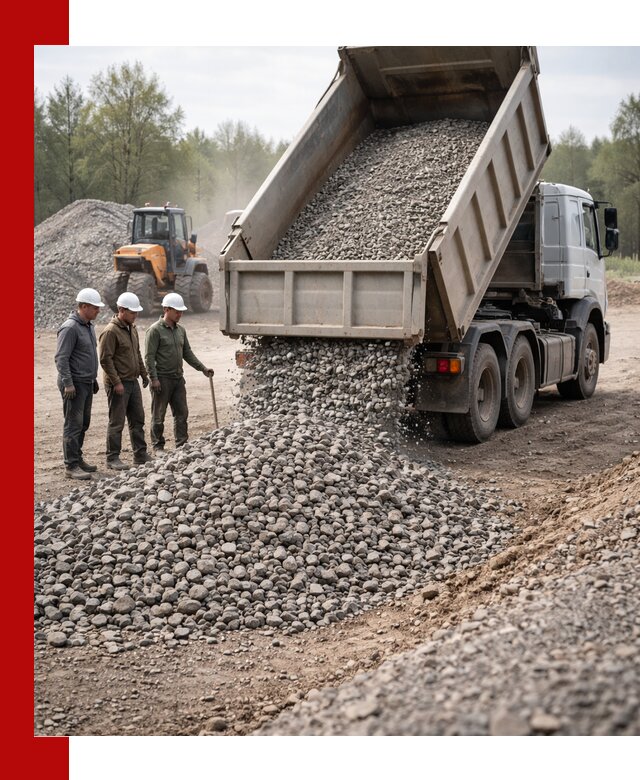 Доставка гравийного щебня фракции 70-120 в Сосновоборске