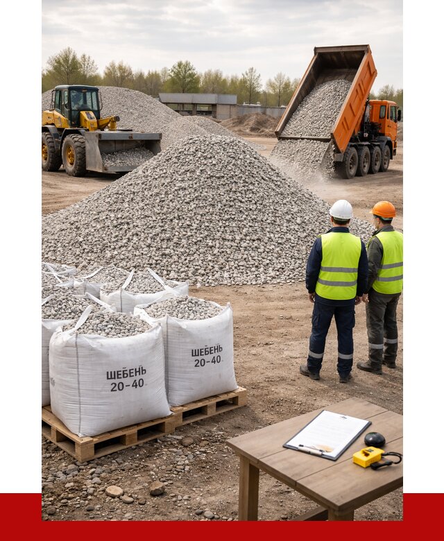 Известняковый щебень 20-40 в Сосновоборске от 2172 р. ПРОНЕРУДСсб