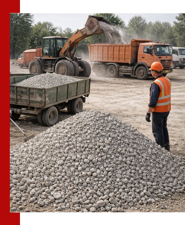 Доставка известнякового щебня фракция 20–40 в Сосновоборске