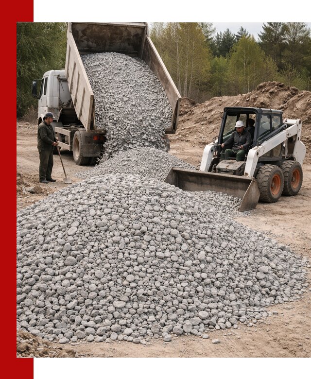 Доставка доломитового щебня в Сосновоборске напрямую от карьера