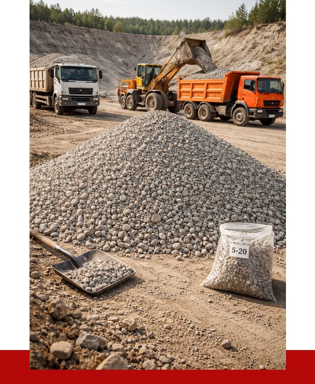 Доломитовый щебень фр. 5-20 в Сосновоборске от 4345 р. | ПРОНЕРУДСсб