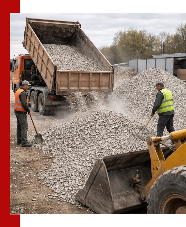 Доломитовый щебень фракции 5-20 с доставкой в Сосновоборске
