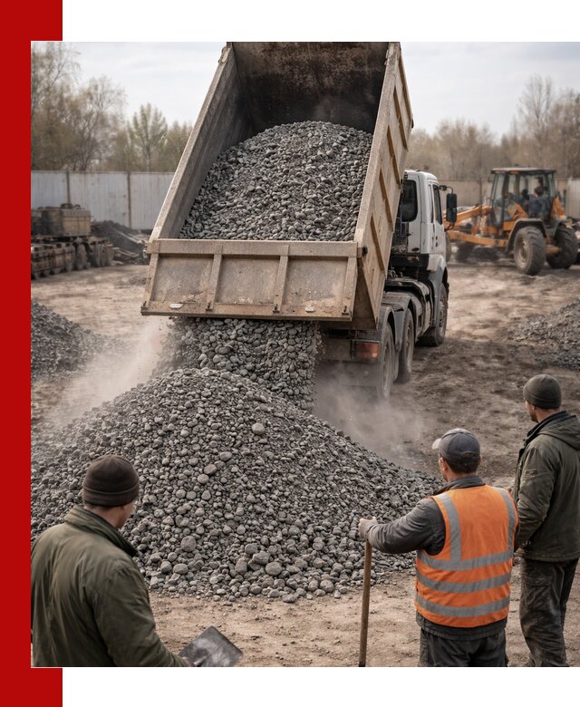 Доставка шлакового щебня в удобные сроки по выгодной цене в Сосновоборске