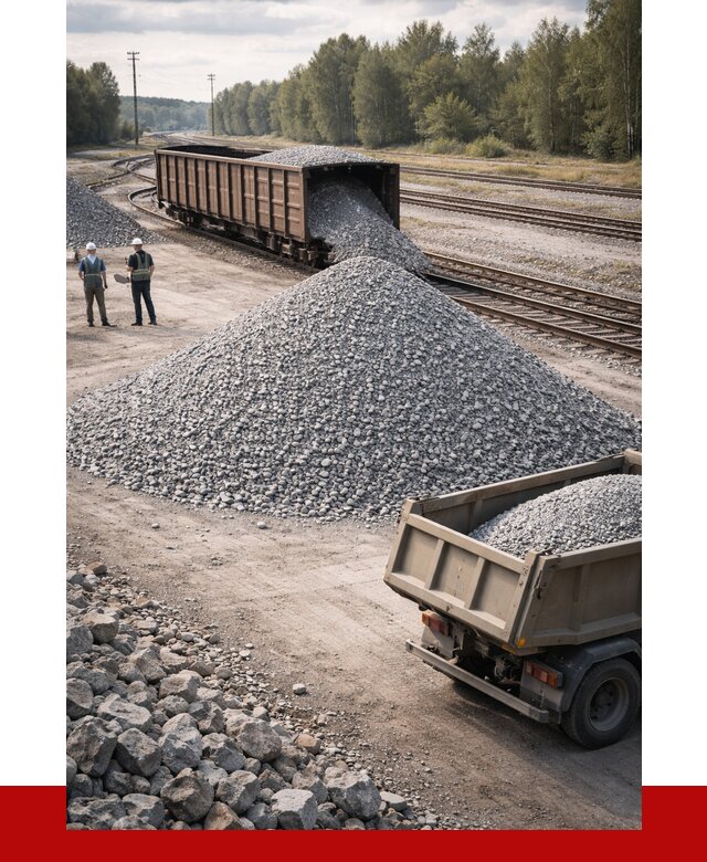 Железнодорожный щебень 20-60 в Сосновоборске от 1759 р. | ПРОНЕРУДСсб