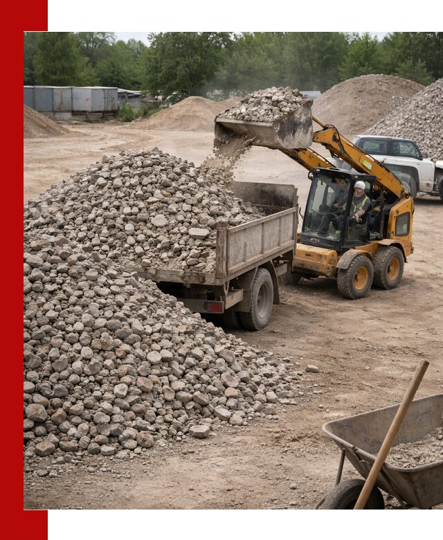 Доставка вторичного щебня в Сосновоборске для строительных работ