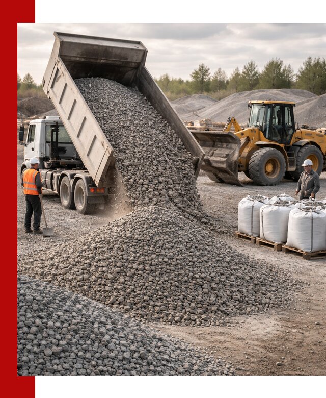 Бетонный щебень фракция 5–20 с доставкой в Сосновоборске