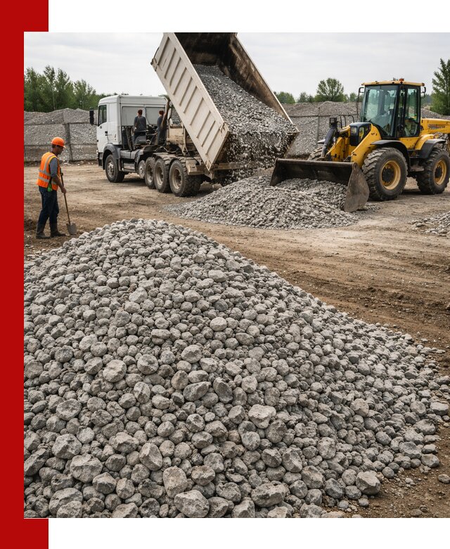 Доставка бетонного щебня фракции 40-70 в Сосновоборске