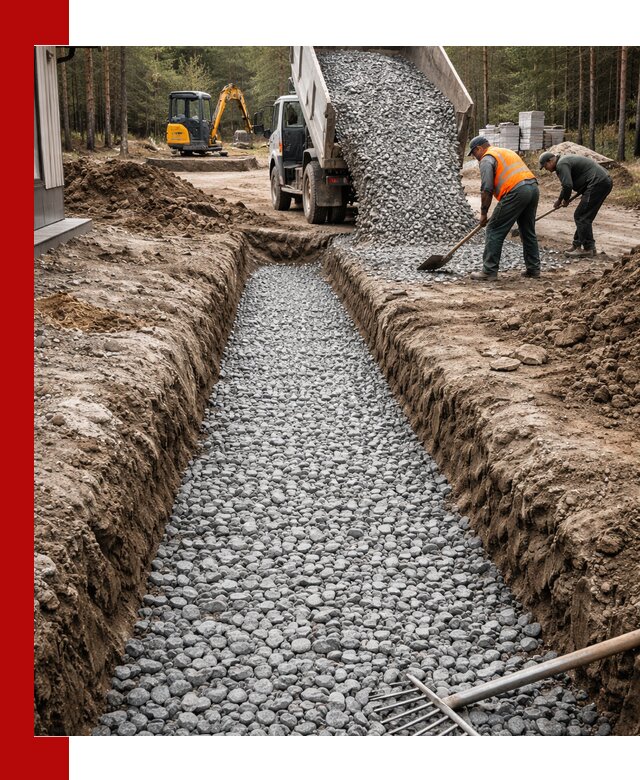 Щебень для дренажа с доставкой в Сосновоборске высокого качества