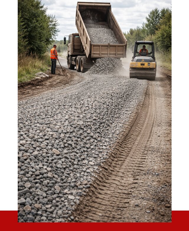 Щебень для отсыпки дороги в Сосновоборске от 2793 р. ПРОНЕРУДСсб