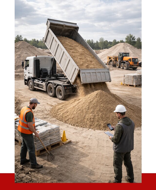 Карьерный песок с доставкой в Сосновоборске от 3724 р. ПРОНЕРУДСсб