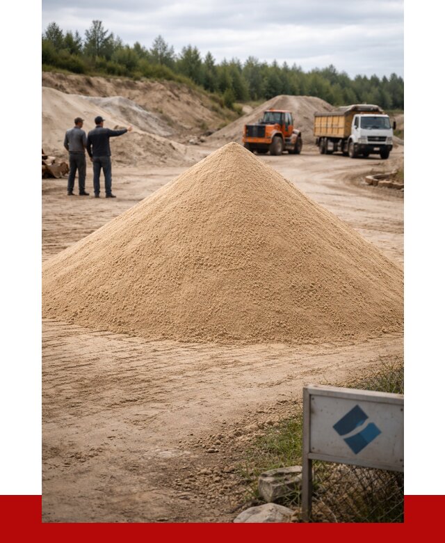Карьерный песок навалом в Сосновоборске от 1862 р. | ПРОНЕРУДСсб