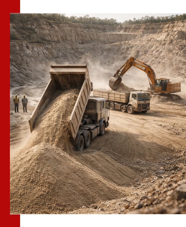 Карьерный песок навалом с доставкой в Сосновоборске