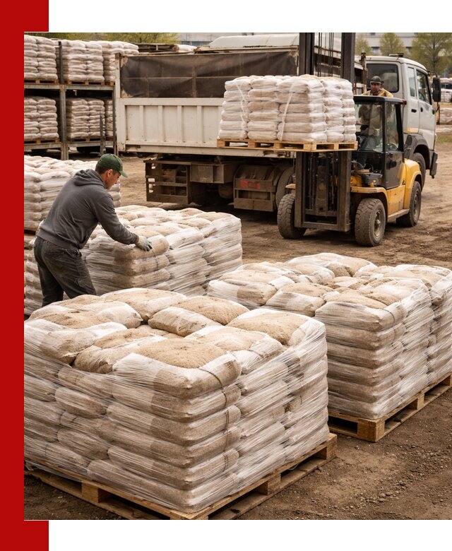 Карьерный песок в мешках с доставкой в Сосновоборске