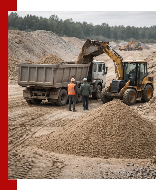 Карьерный среднезернистый песок с доставкой в Сосновоборске