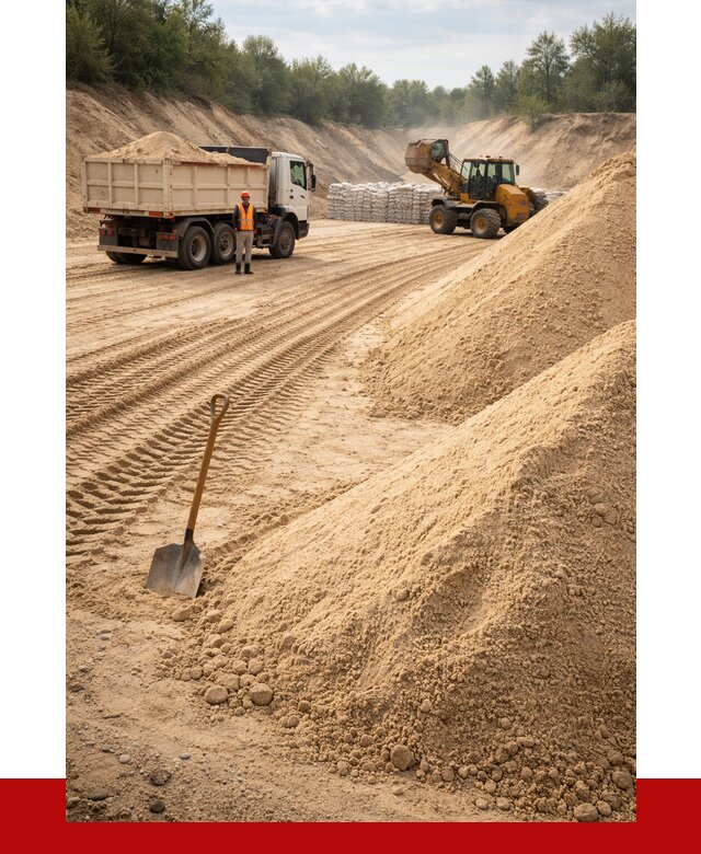 Карьерный песок мелкозернистый в Сосновоборске от 9311 р. | ПРОНЕРУДСсб