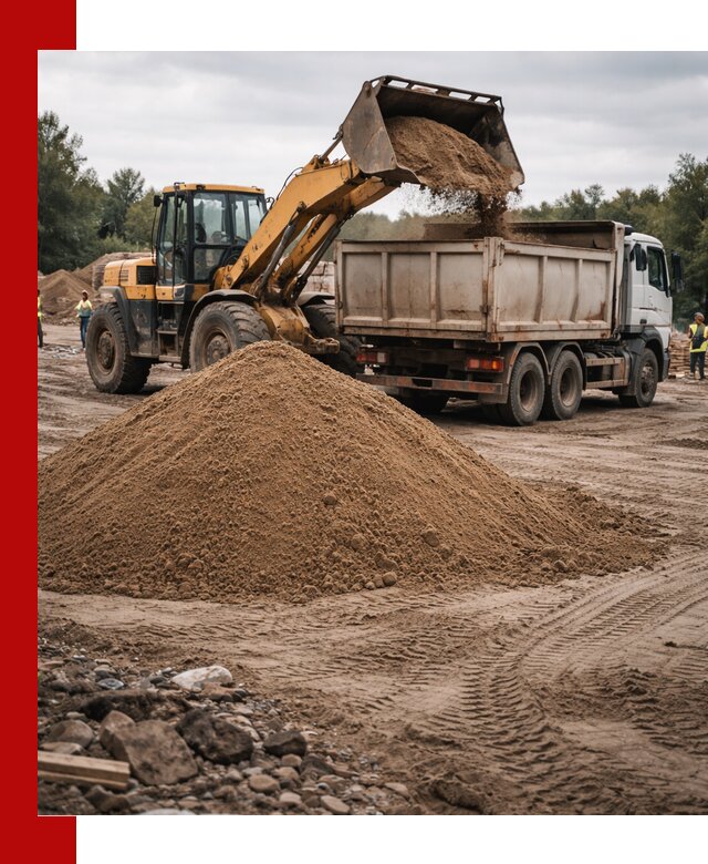 Доставка речного песка навалом в Сосновоборске быстро и выгодно