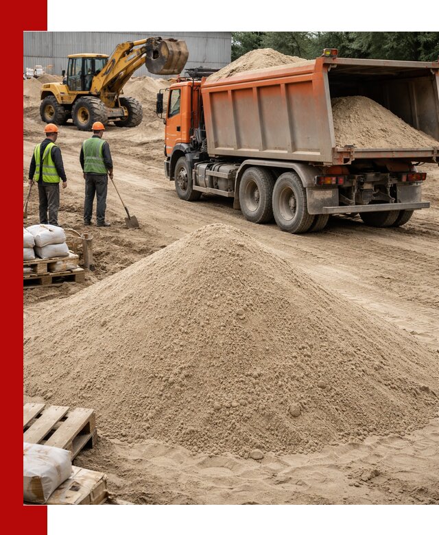 Доставка и продажа мытого речного песка в Сосновоборске