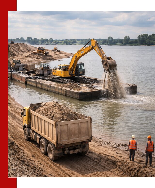 Намывной песок с доставкой в Сосновоборске оптом и в розницу