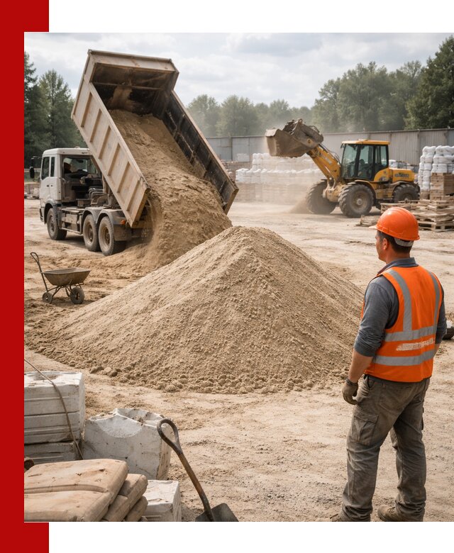 Доставка строительного песка с самосвалом в Сосновоборске