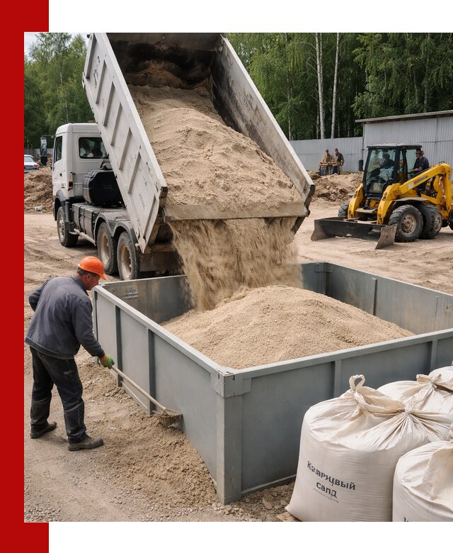 Кварцевый песок для фильтра в Сосновоборске — доставка и качество