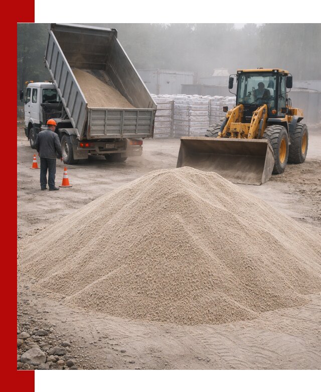 Кварцевый песок фракция 0–8 для стройработ в Сосновоборске