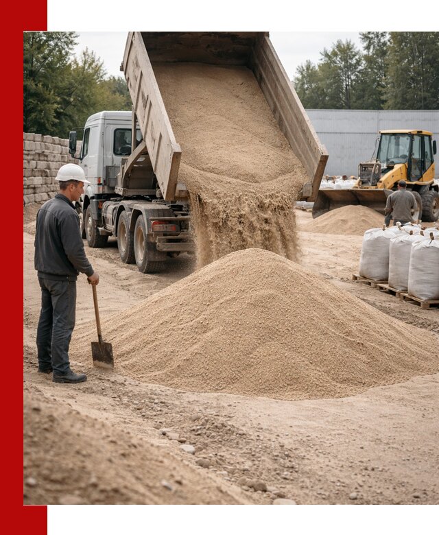 Кварцевый песок фракция 0–3 мм с доставкой в Сосновоборске