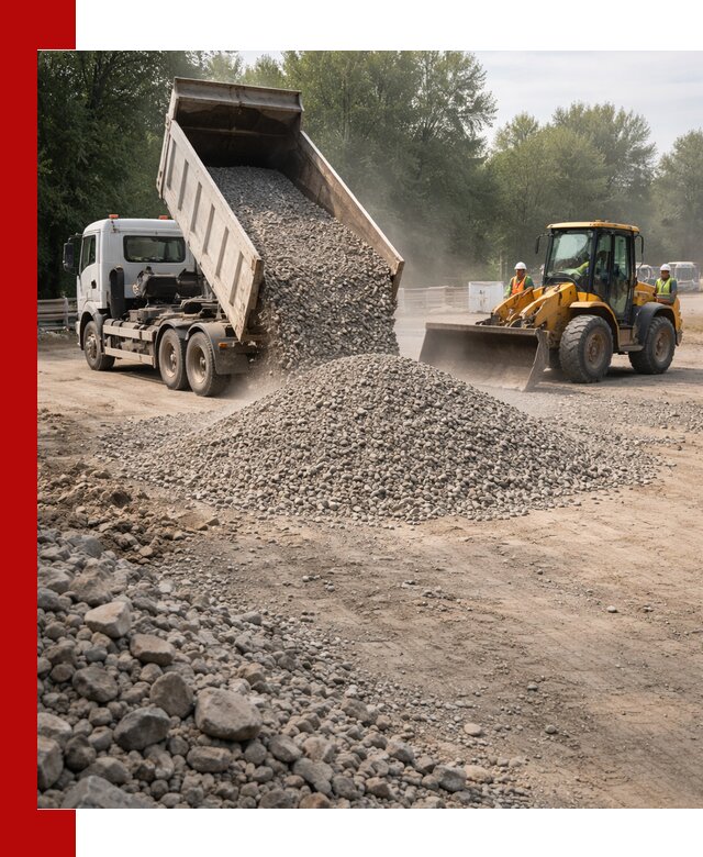 Гравий фракция 5–20 доставка в Сосновоборске оптом и в розницу