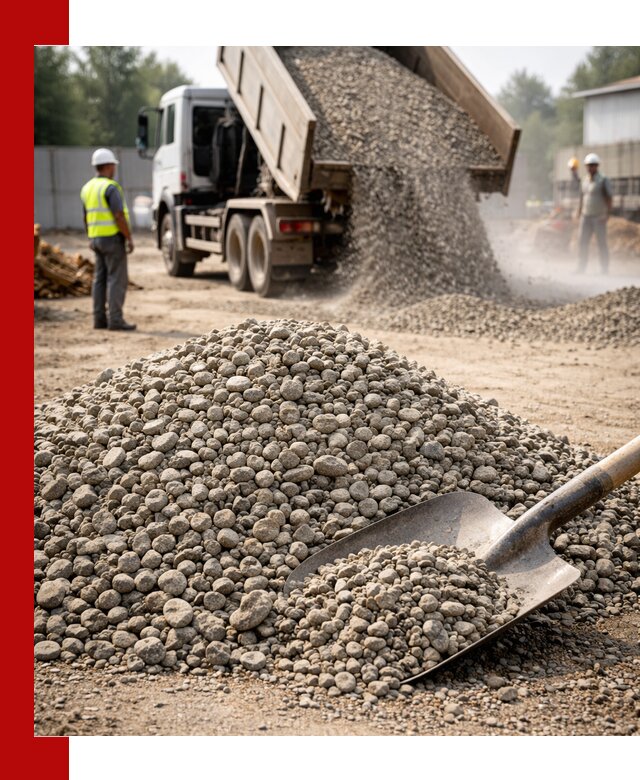 Доставка гравия фракции 20-40 в Сосновоборске с самосвалами