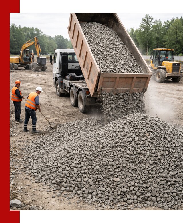 Доставка гравия фракции 40-70 в Сосновоборске оптом и в розницу