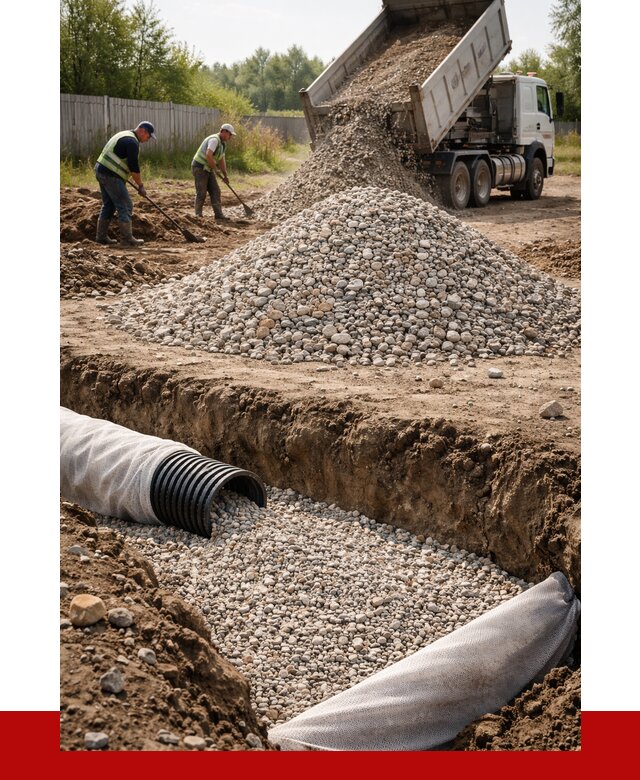 Гравий для дренажа в Сосновоборске от 2276 р., доставка ПРОНЕРУДСсб