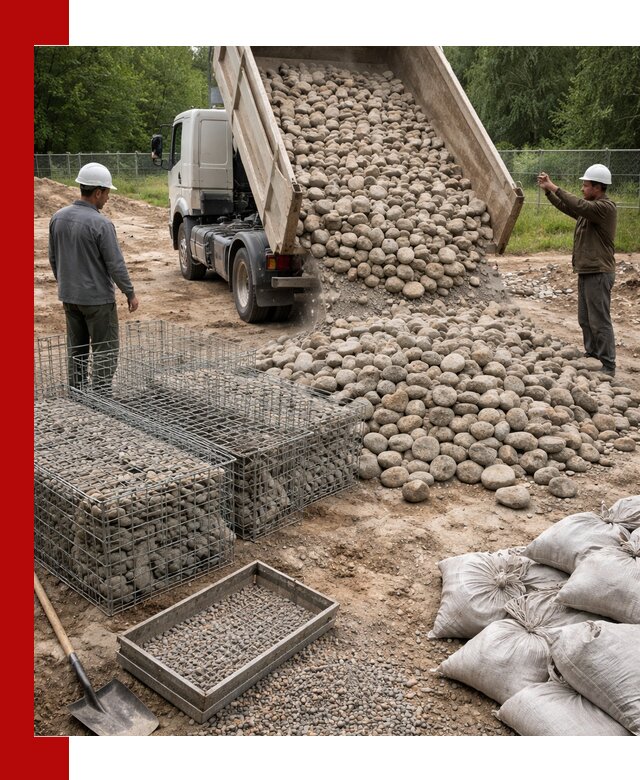 Камень для габионов фракция 70–151 в Сосновоборске