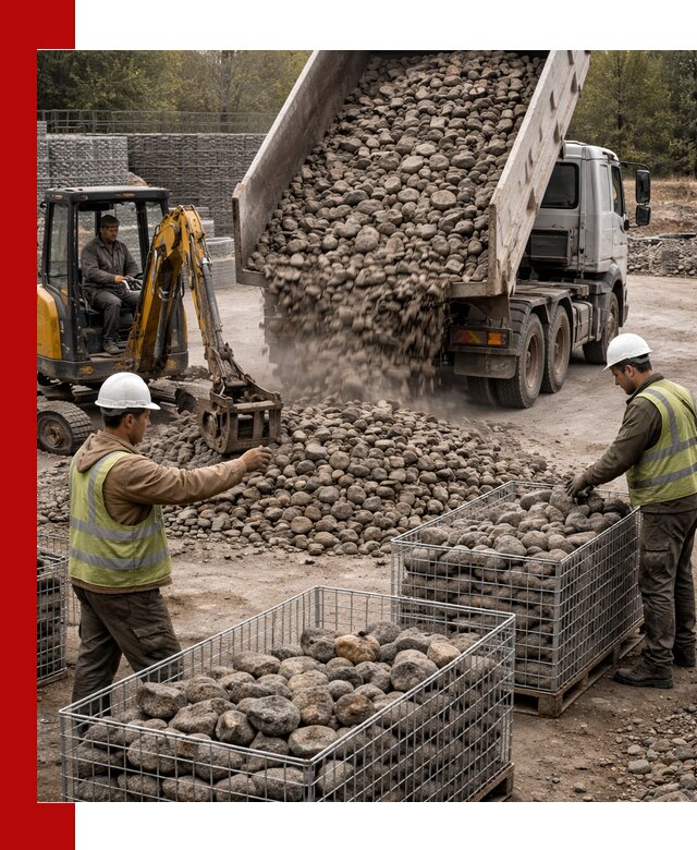 Камень для габионов фракция 100–201 в Сосновоборске