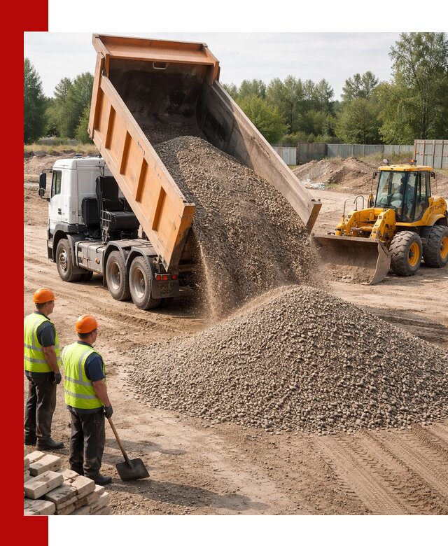 Доставка щебёночно-песчаной смеси ЩПС С7 в Сосновоборске