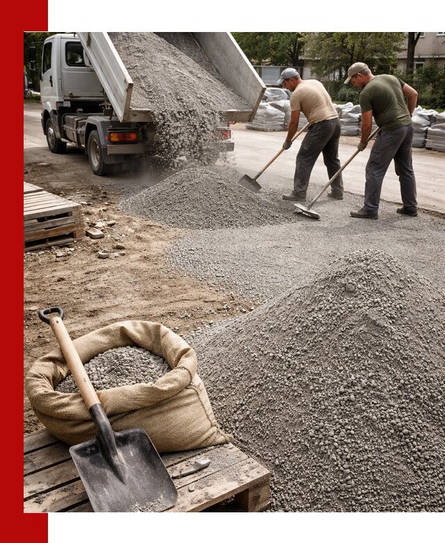 Отсев для тротуарной плитки в Сосновоборске — доставка и укладка