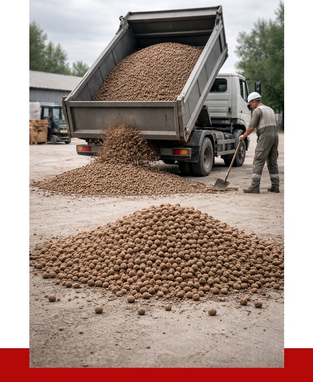 Керамзит с доставкой в Сосновоборске от 4345 р. за м3 | ПРОНЕРУДСсб