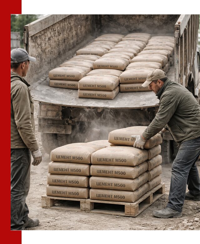 Цемент М500 с доставкой самосвалом в Сосновоборске