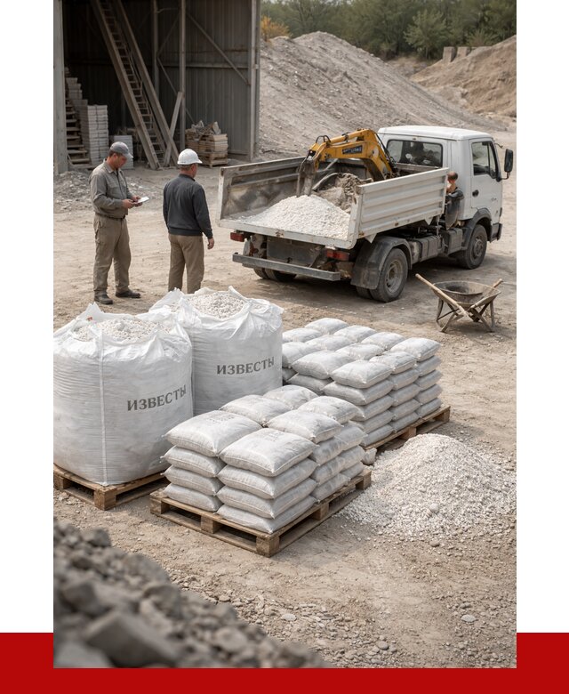 Известь строительная в Сосновоборске с доставкой от 4345 р. | ПРОНЕРУДСсб