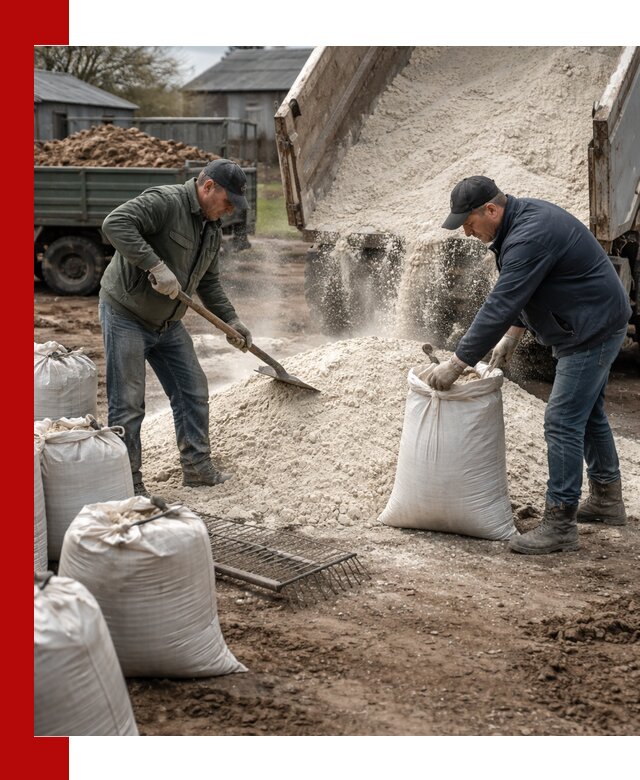 Доставка извести пушонки в Сосновоборске оптом и мелким оптом