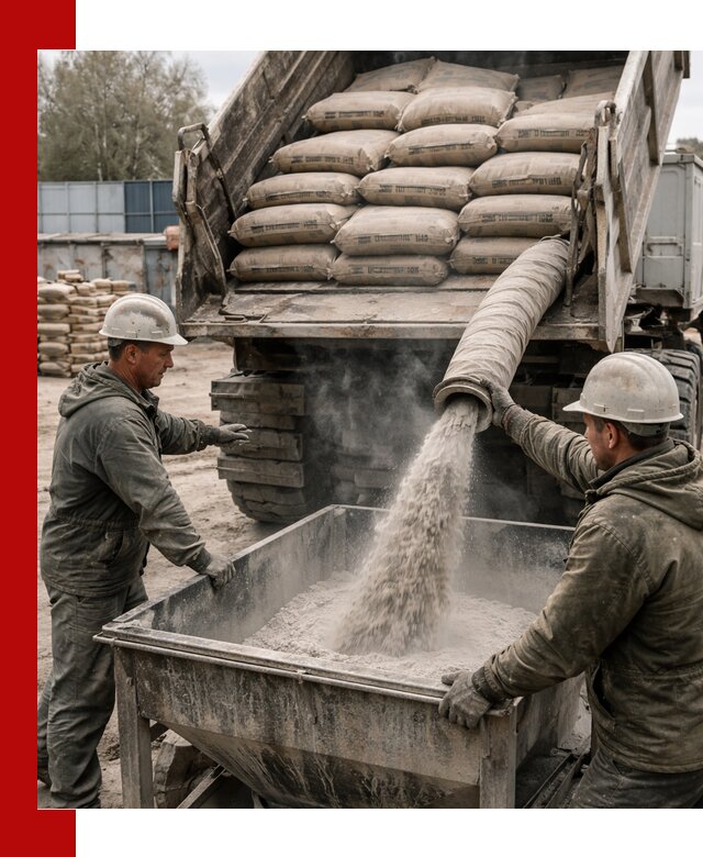 Доставка цемента М400 в Сосновоборске оптом и в розницу