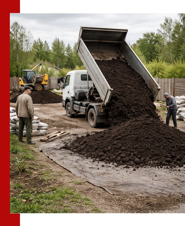 Доставка качественного почвогрунта в Сосновоборске оптом и в розницу