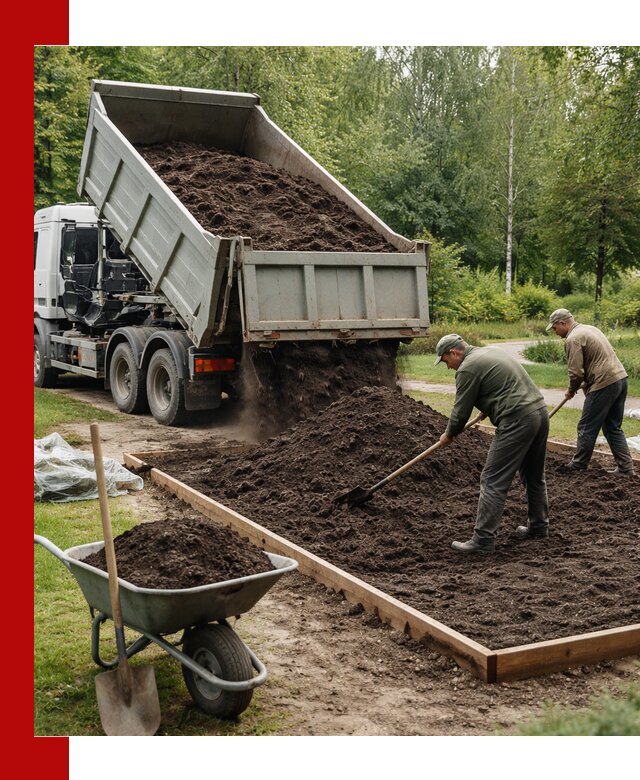 Доставка грунта для озеленения и благоустройства в Сосновоборске