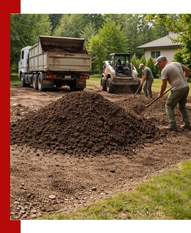 Доставка и укладка грунта для газона в Сосновоборске