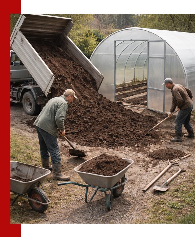 Грунт для теплицы с доставкой в Сосновоборске — плодородный субстрат под растения