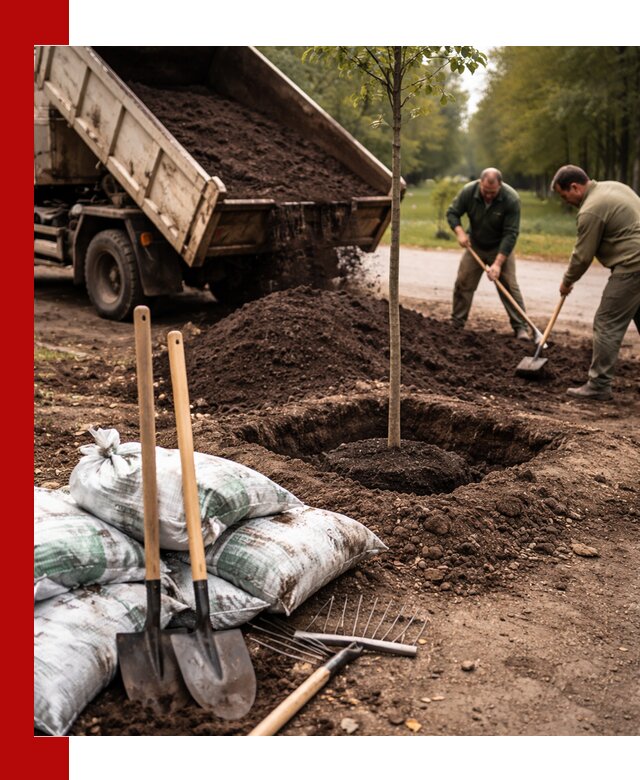 Грунт для посадки деревьев в Сосновоборске — доставка и подготовка почвы