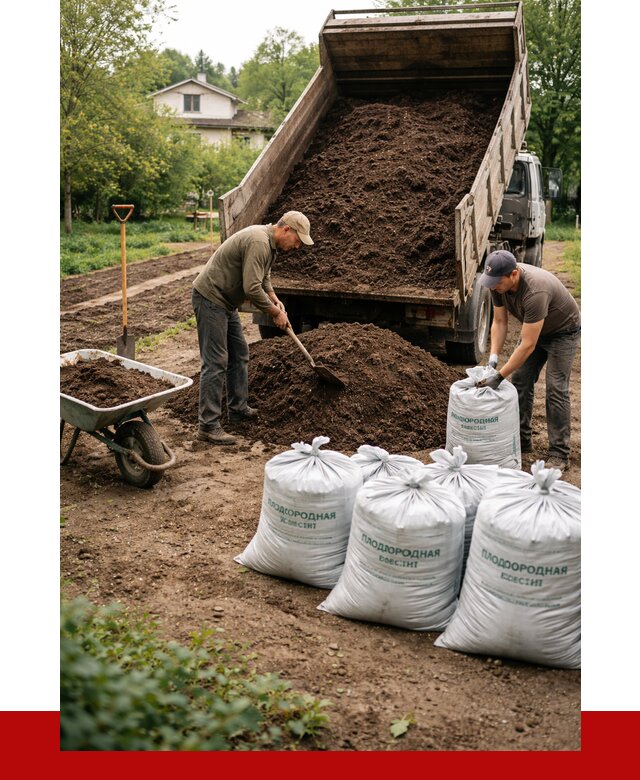 Плодородная смесь в Сосновоборске от 4345 р./куб с доставкой | ПРОНЕРУДСсб