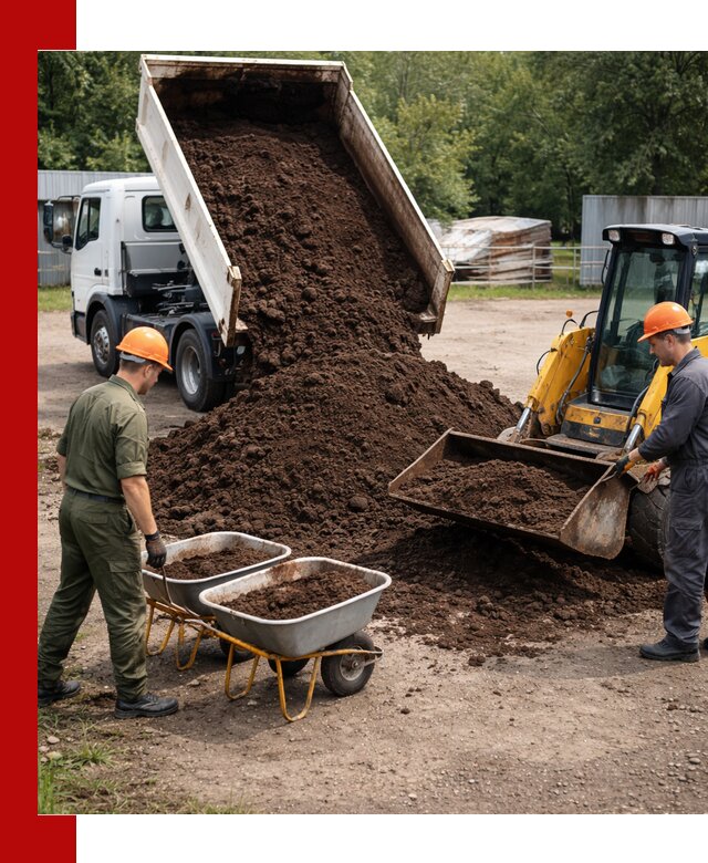 Доставка торфо-земляной смеси в Сосновоборске для огорода и ландшафта