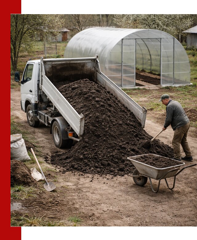 Чернозем для теплицы с доставкой в Сосновоборске